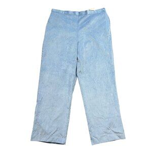 Alfred Dunner Classic Fit Pants Womens Plus Size 18 Corduroy Victoria Falls Blue